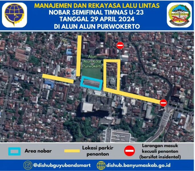 Pemkab Banyumas Gelar Nobar Semi Final AFC Indonesia Vs Uzbekistan di Alun-alun&nbsp;Purwokerto
